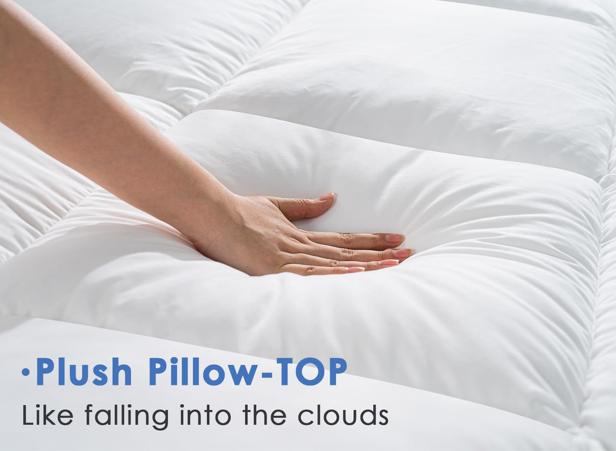 Mattress Topper Queen, Cooling Pillow Top Mattress Topper