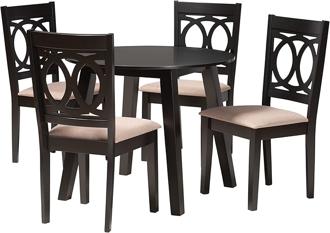 Set, 5-Piece, Grey/Dark Brown