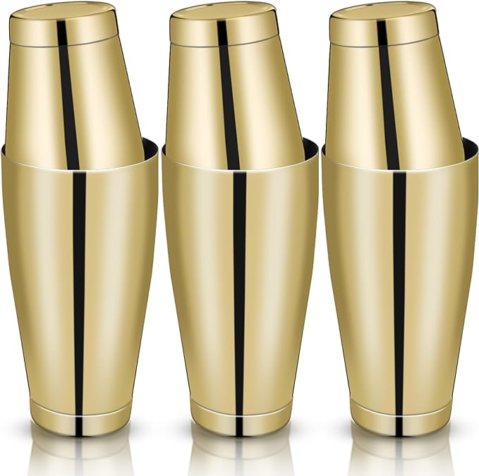 6 Pcs Cocktail Shakers Professional Bar Shaker Boston Shaker Set Stainless