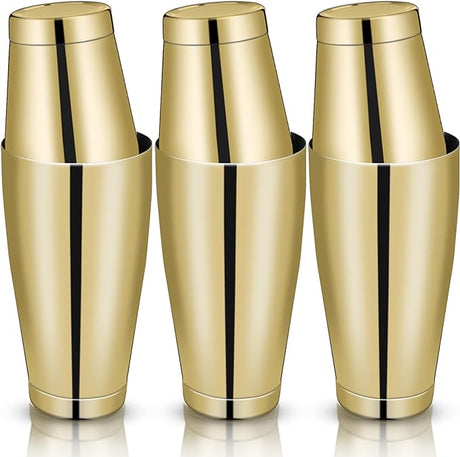 6 Pcs Cocktail Shakers Professional Bar Shaker Boston Shaker Set Stainless