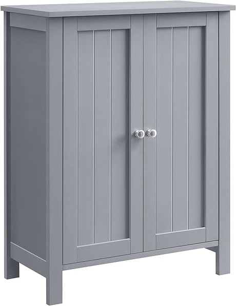 Bathroom Floor Storage Cabinet, Bathroom Storage Unit with 2 Adjustable Shelves,