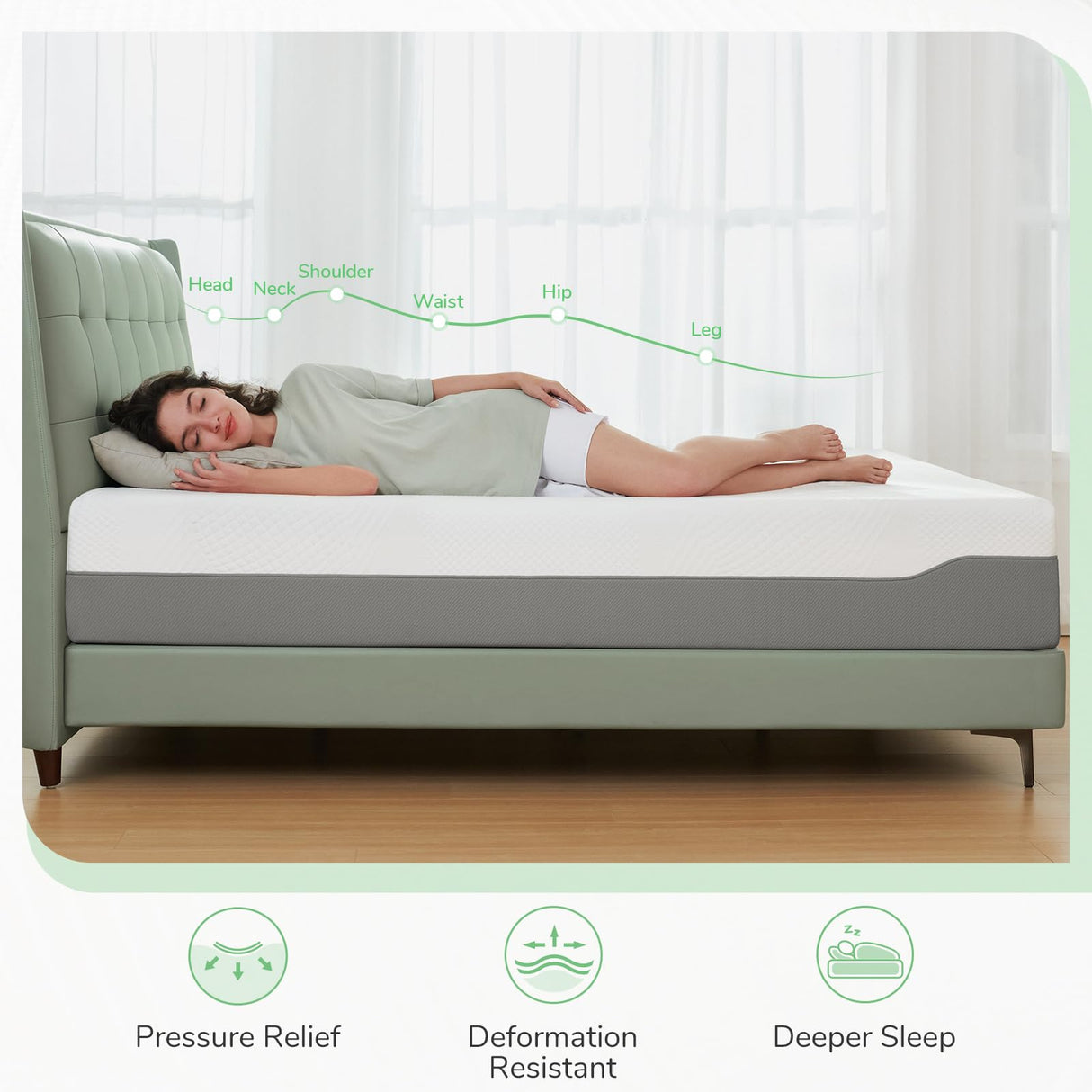 Queen Size Mattress, 12 Inch Foam Mattress in a Box, Gel Memory foam Mattress