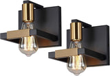 6 Light Bathroom Vanity Light Fixture Over Mirror, Black and Gold Vanity Lighting 6 Bulb