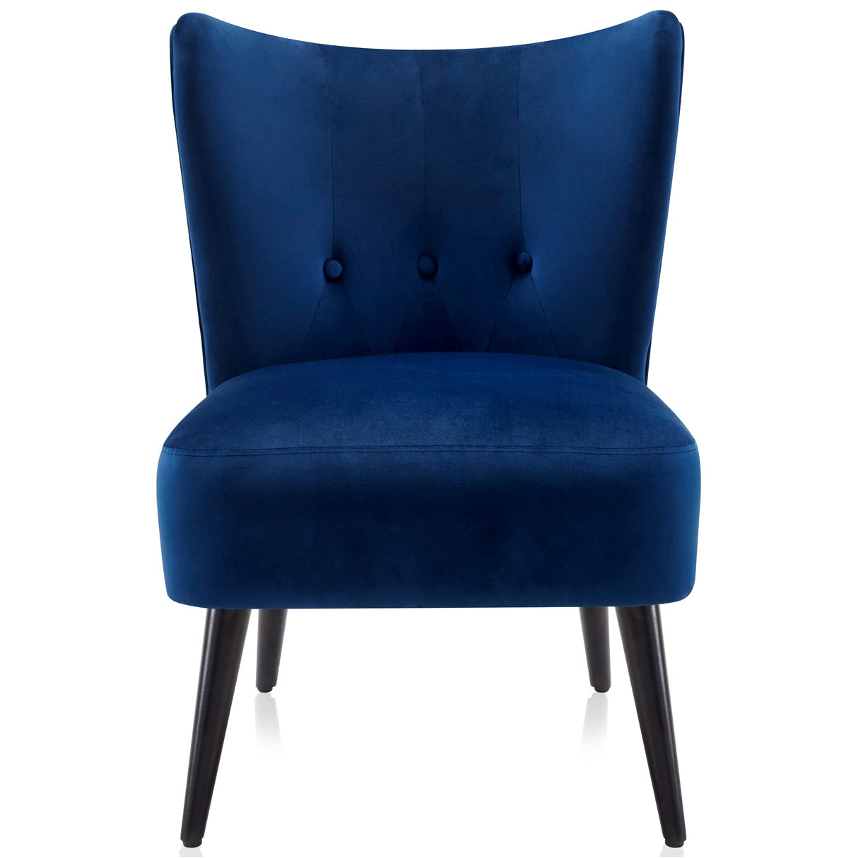 Modern Velvet Accent Chair, Wingback Small Upholstered Reading Chair