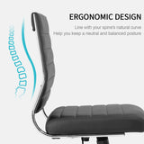 Armless Office Desk Chair, Mid Back Ergonomic Swivel Conference Room Chair