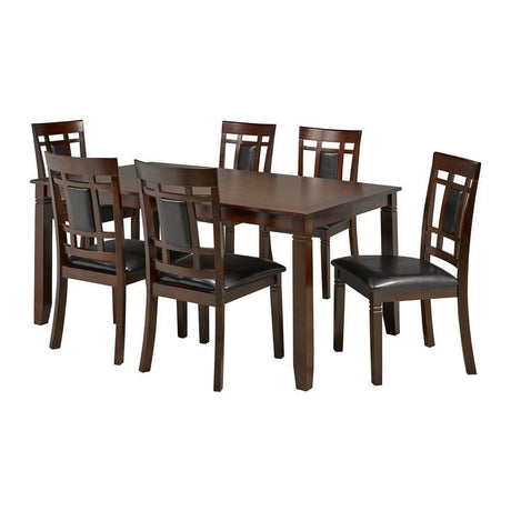 7-Piece Dark Cappuccino Finish High-Grade Dining Room/Kitchen Table Set