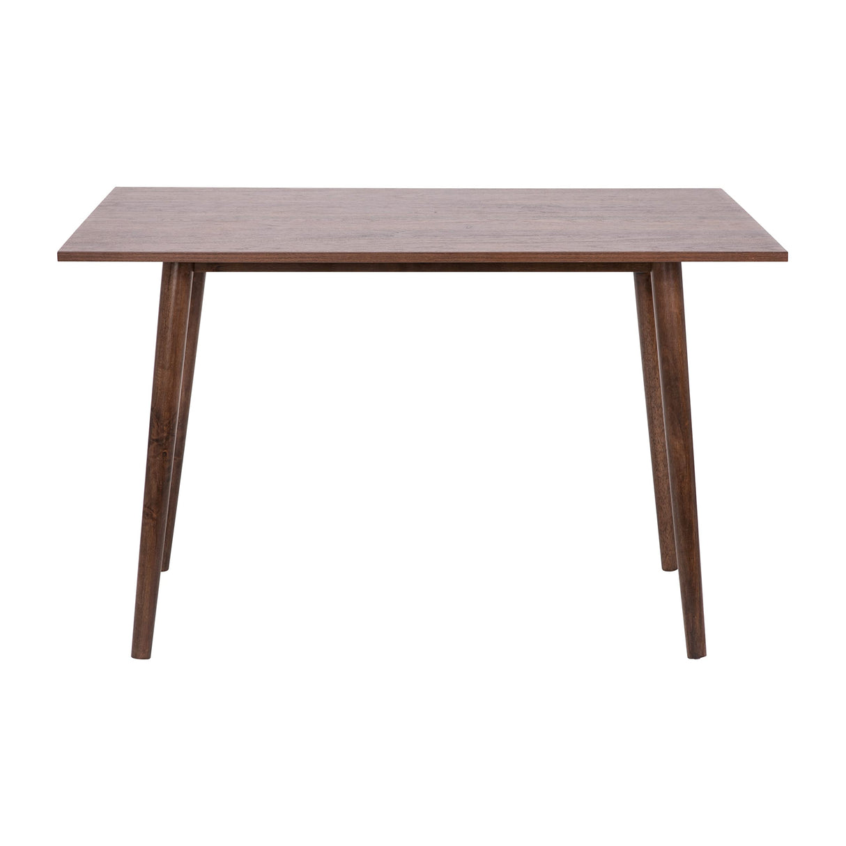 Haisley Dark Walnut 47" Mid-Century Modern Wood Dining Table