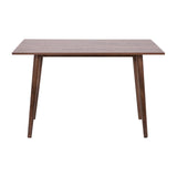 Haisley Dark Walnut 47" Mid-Century Modern Wood Dining Table