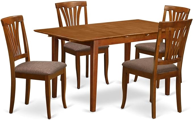 PSAV7-SBR-C 7 Piece Modern Dining Set Consist of a Rectangle Wooden Table