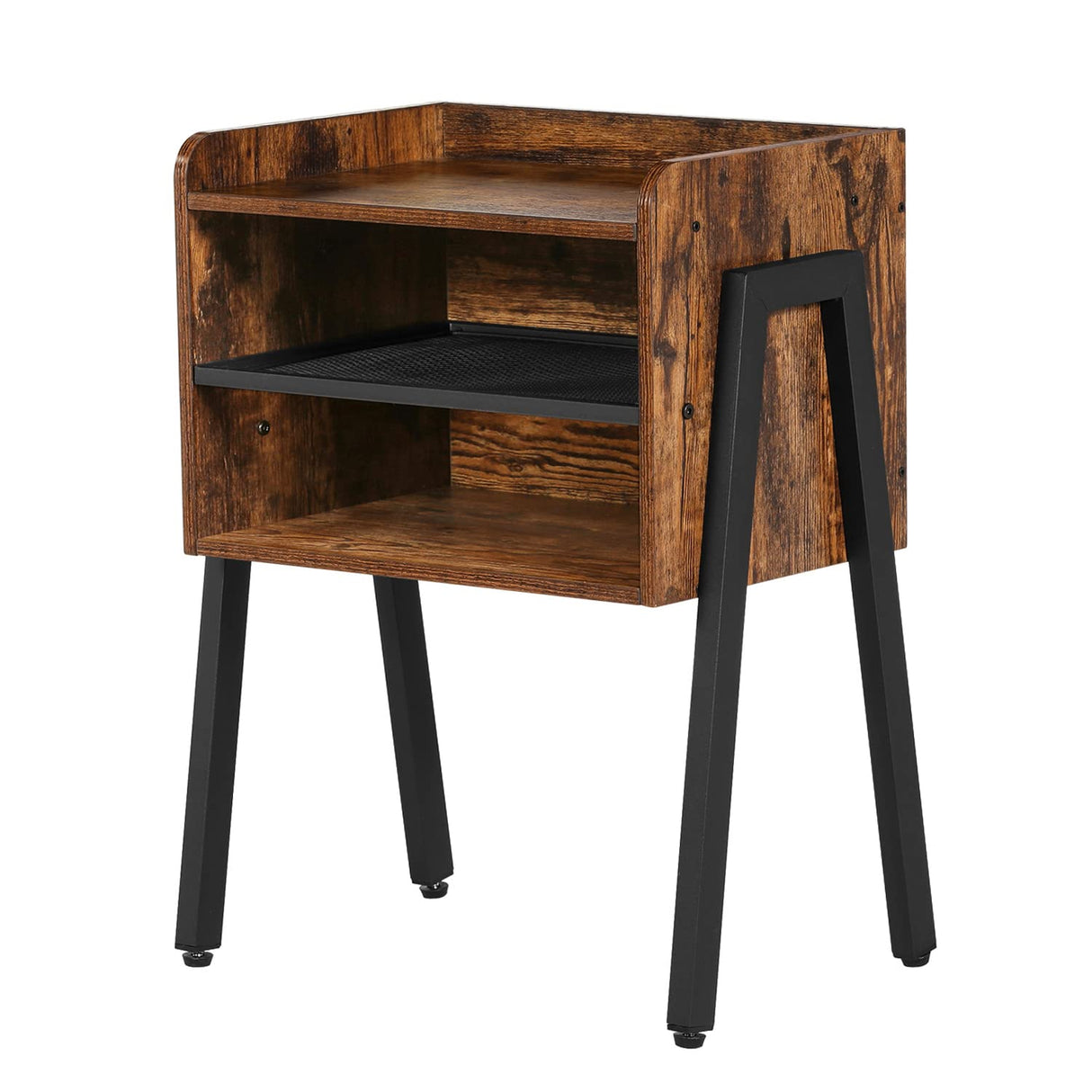 Nightstand Industrial Side End Table/Stackable Accent Furniture