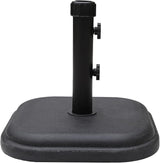 40 lb Heavy Duty Square Patio Base Stand for Outdoor Market Table Umbrella, Black