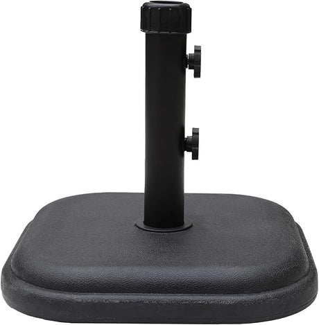 40 lb Heavy Duty Square Patio Base Stand for Outdoor Market Table Umbrella, Black