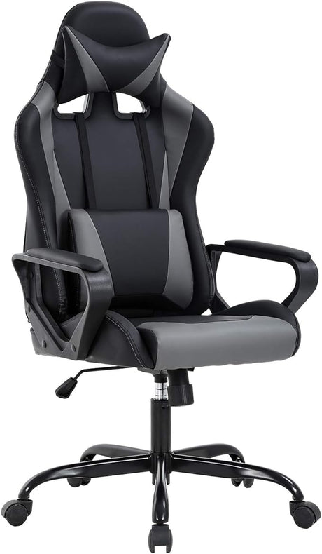 High-Back Gaming Chair PC Office Chair Computer Racing Chair PU Desk Task Chair