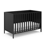 Theo Convertible Crib (Black) – GREENGUARD Gold Certified, Converts from Baby Crib to Toddler Bed and Daybed