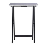 Tray Table Set, 15.75"D x 18.9"W x 26.38"H, White