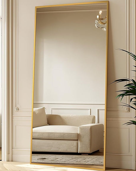 Full Length Mirror, 81"x41" Oversized Floor Mirror Freestanding, Full Body Mirror Floor Standing Mirror