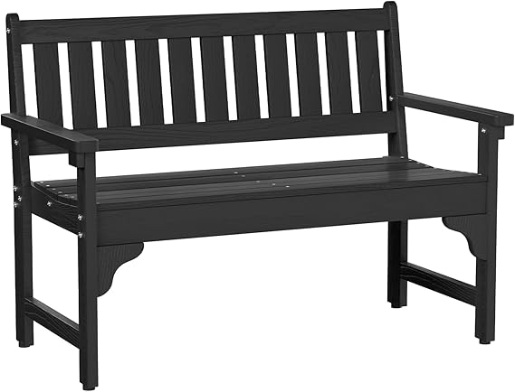 Outdoor Bench, 2-Person Garden Bench Load up to 800 Lbs, Outdoor Benches