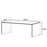 Tempered Glass Coffee Table for Modern Living Room Decor, Easy to Clean