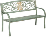 Weatherproof Pineapple Outdoor Bench | Holds Up to 300 lbs | Garden Patio Porch Park