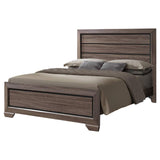 6-Piece Black/Brown Modern King Size Bedroom Furniture Set, Bed, Dresser, Mirror,