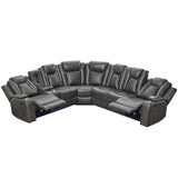 Power Reclining Sectional Sofa with Recliner,Bass Speaker
