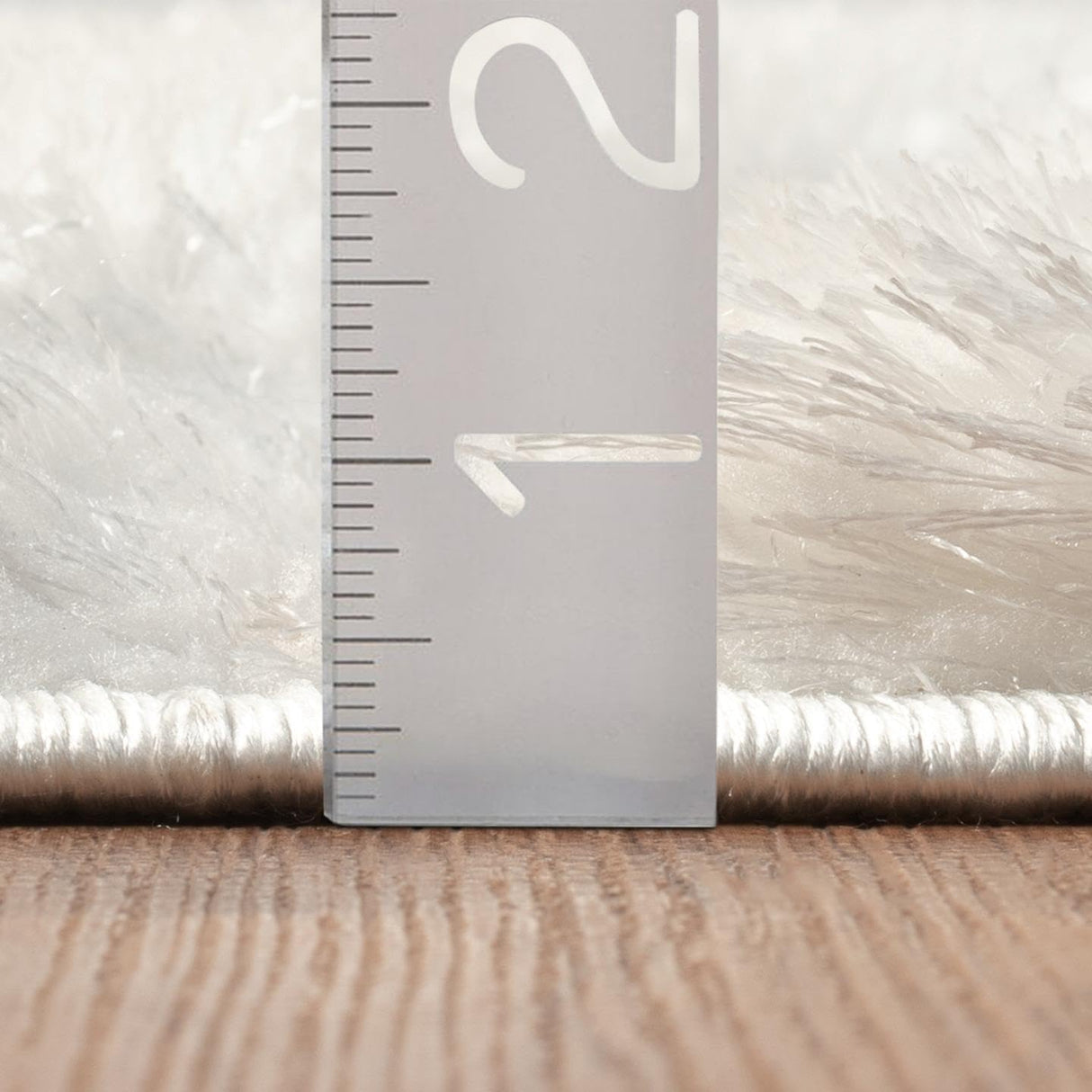 Lantanas Cream 8x10 Modern Shag Geometric Area Rug