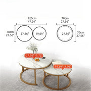 Minimalist Retractable Round Coffee Table for Living Room – Space-Saving Design