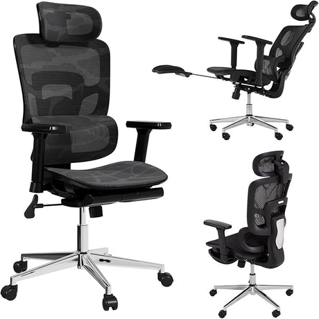 Ergonomic Office Chair, Adjustable Headrest with 3D Armrest, Office Chair with Adjustable