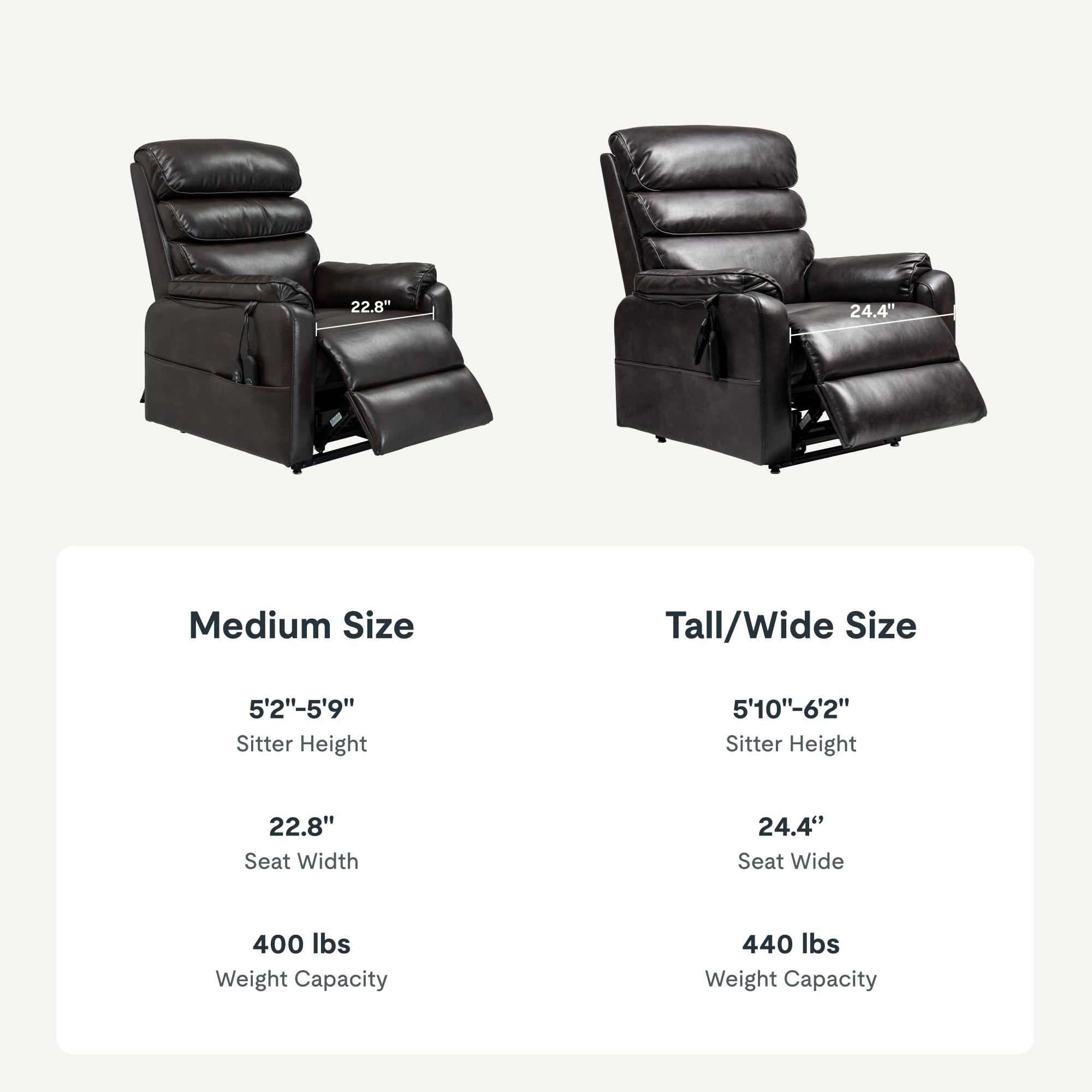Flexispot Dual Motor Power Lift Recliner Chair with Massage & Heat