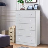 5 Drawer Chest, Storage Dresser, Wooden Clothes Organizer Bedroom, Hallway