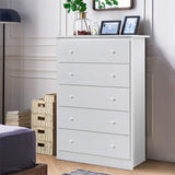 5 Drawer Chest, Storage Dresser, Wooden Clothes Organizer Bedroom, Hallway