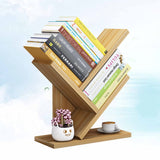 DOITOOL Wooden Bookshelf 3 Bookshelf Small Storage Bookcase Bookcases Desktop Wooden Rack Layers Tabletop Estanteria Fashion Tree Tabletop Bookshelf