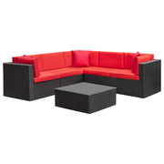 6 Pieces Patio Furniture Sets Outdoor Sectional Sofa