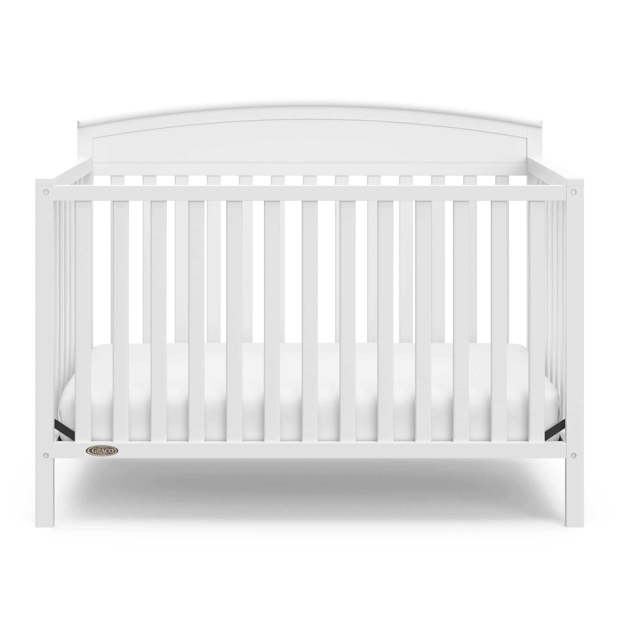 Benton 5-in-1 Convertible Crib (White) – GREENGUARD Gold Certified, Converts from Baby