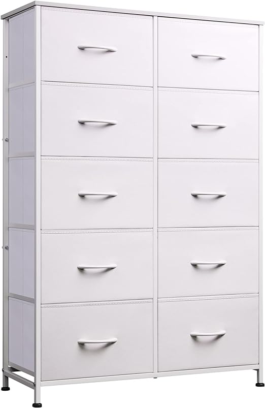 10-Drawer Dresser, Fabric Storage Tower for Bedroom, Hallway, Closets