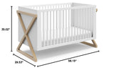 3-in-1 Convertible Crib (Driftwood) - Easily Converts to Toddler Bed & Daybed, 3-Position A