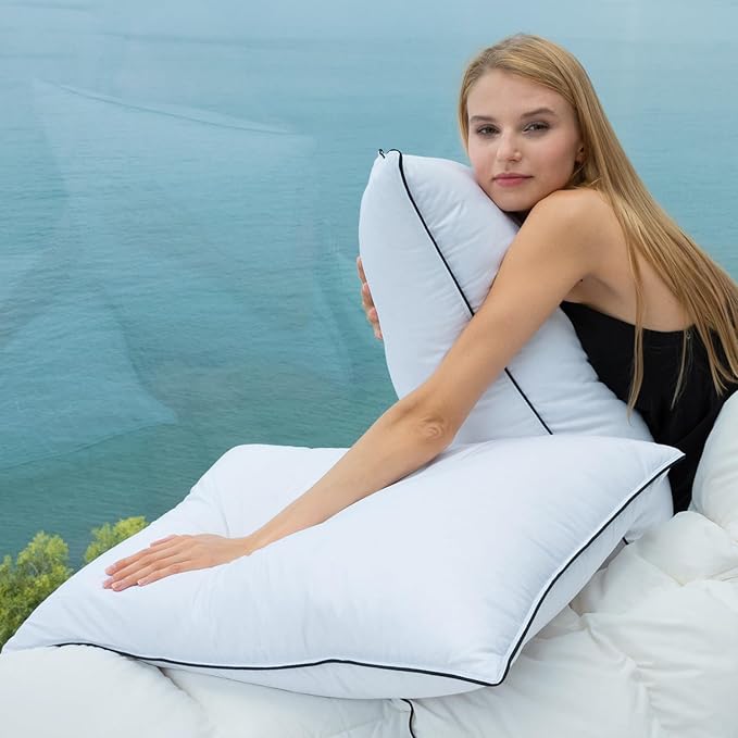 Premium White Down Pillow King Size - 550+ Fill Power Down Pillows