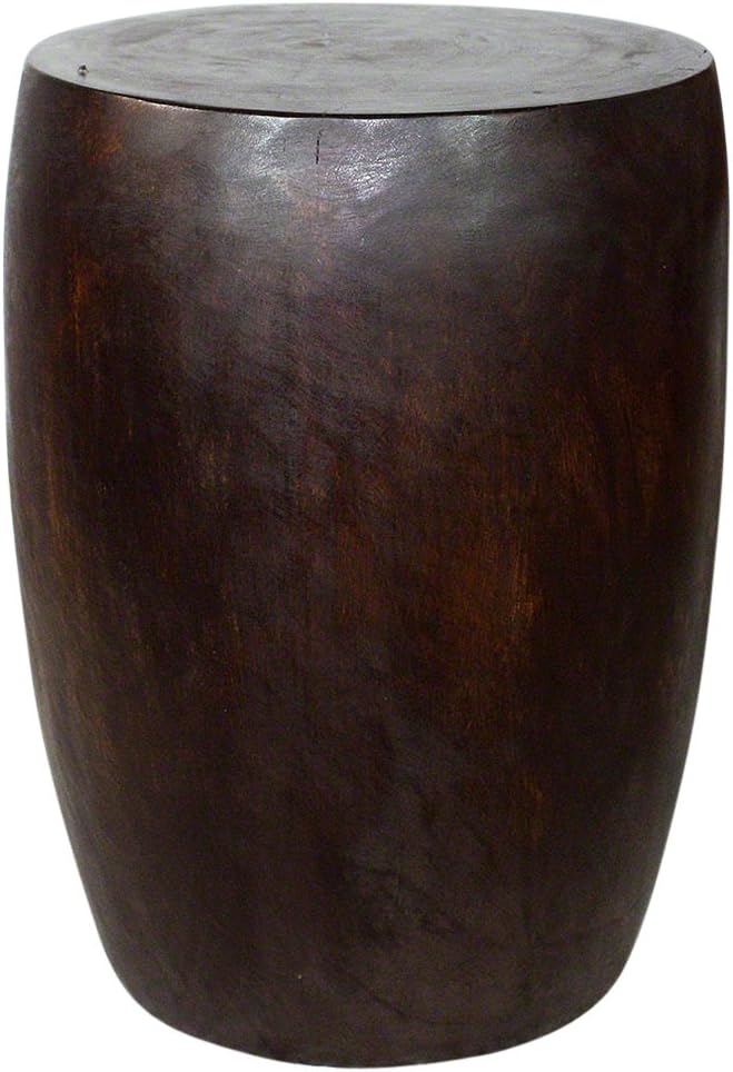 Merlot 14 in D Top x 15 in D x 20 in H Acacia Wood Dark Walnut Oil Fin