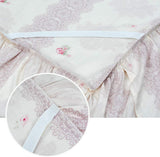 Duvet Cover Set Queen Elegant and Shabby Pink Rosette Floral Bedding