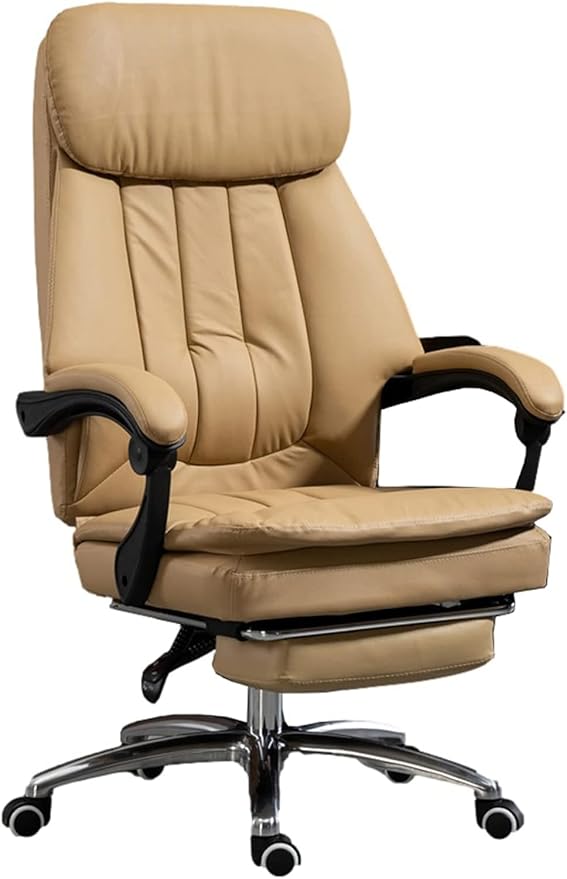 High-Back Executive Office Chair with Footrest,360° Swivel Computer Desk Chair
