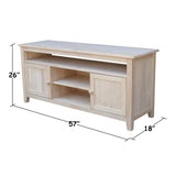 TV Stand with 2 Doors, 1 Shelf and 2 Cabinets