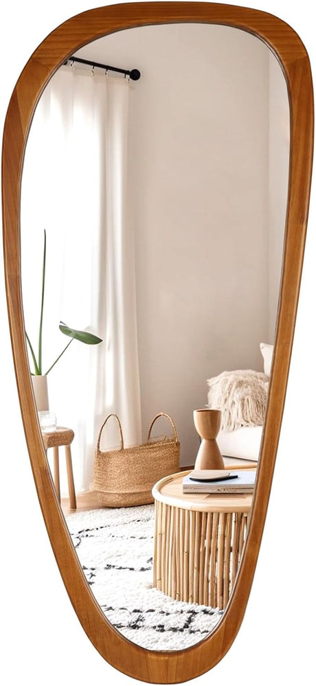 Asymmetrical Mirror, Irregular Mirror Full Length, Boho Wall Mirrors Decorative for Bedroom