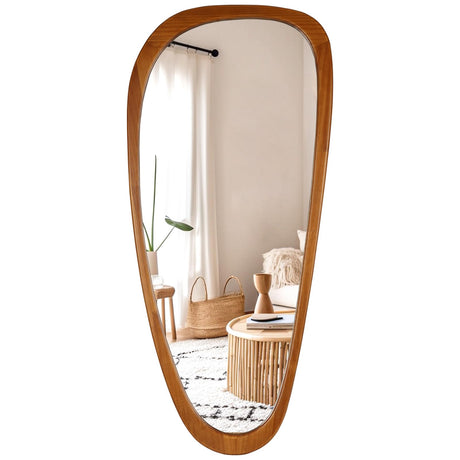 HOMECOOKIN Asymmetrical Mirror, Irregular Mirror Full Length, Boho Wall Mirrors Decorative for Bedroom Living Room Entryway Hall, Mid Century Modern Decor 48" H x 22" W