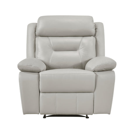 Recliner Chair Leather Recliner with Pillow Top Armrests, Home Theater Seating