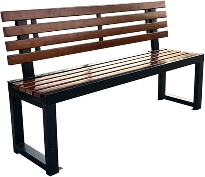 1m/1.2m Garden Bench, Outdoor Bench, Garden Chair with Backrest