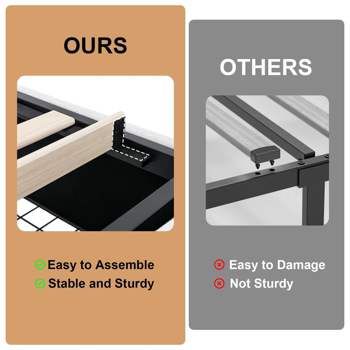 Queen Platform Bed with Storage Drawers and LED Lighting