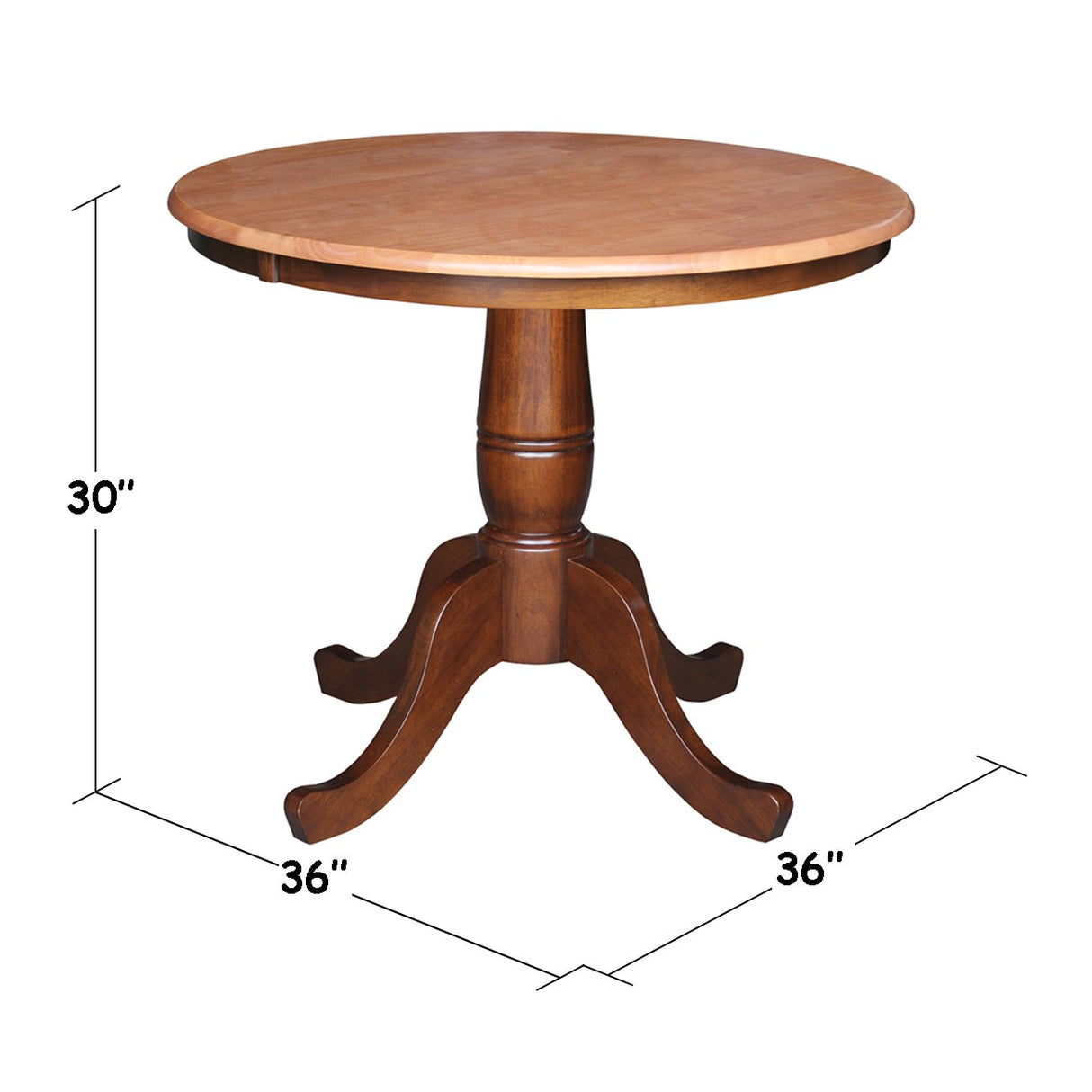 36-Inch Round by 30-Inch High Top Ped Table,