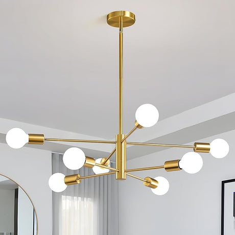 Modern Sputnik Chandelier - 6 Light Chandelier Light Fixture Height