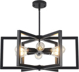 Modern Chandelier, 16.14'' Geometric Industrial Dining Room Chandelier