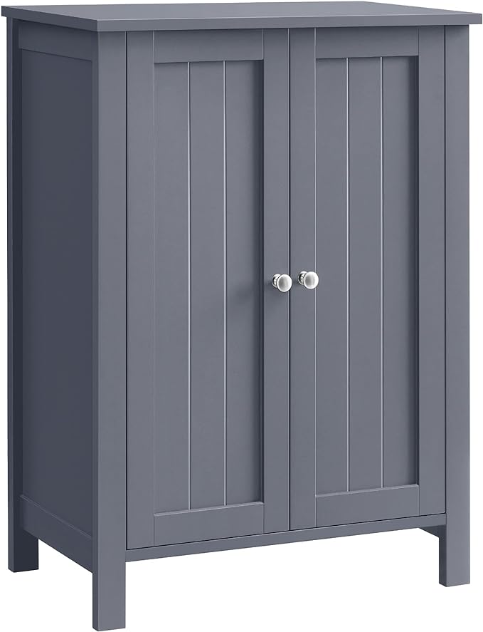 Bathroom Floor Storage Cabinet, Bathroom Storage Unit with 3 Drawers, 1 Adjustable Shelf,